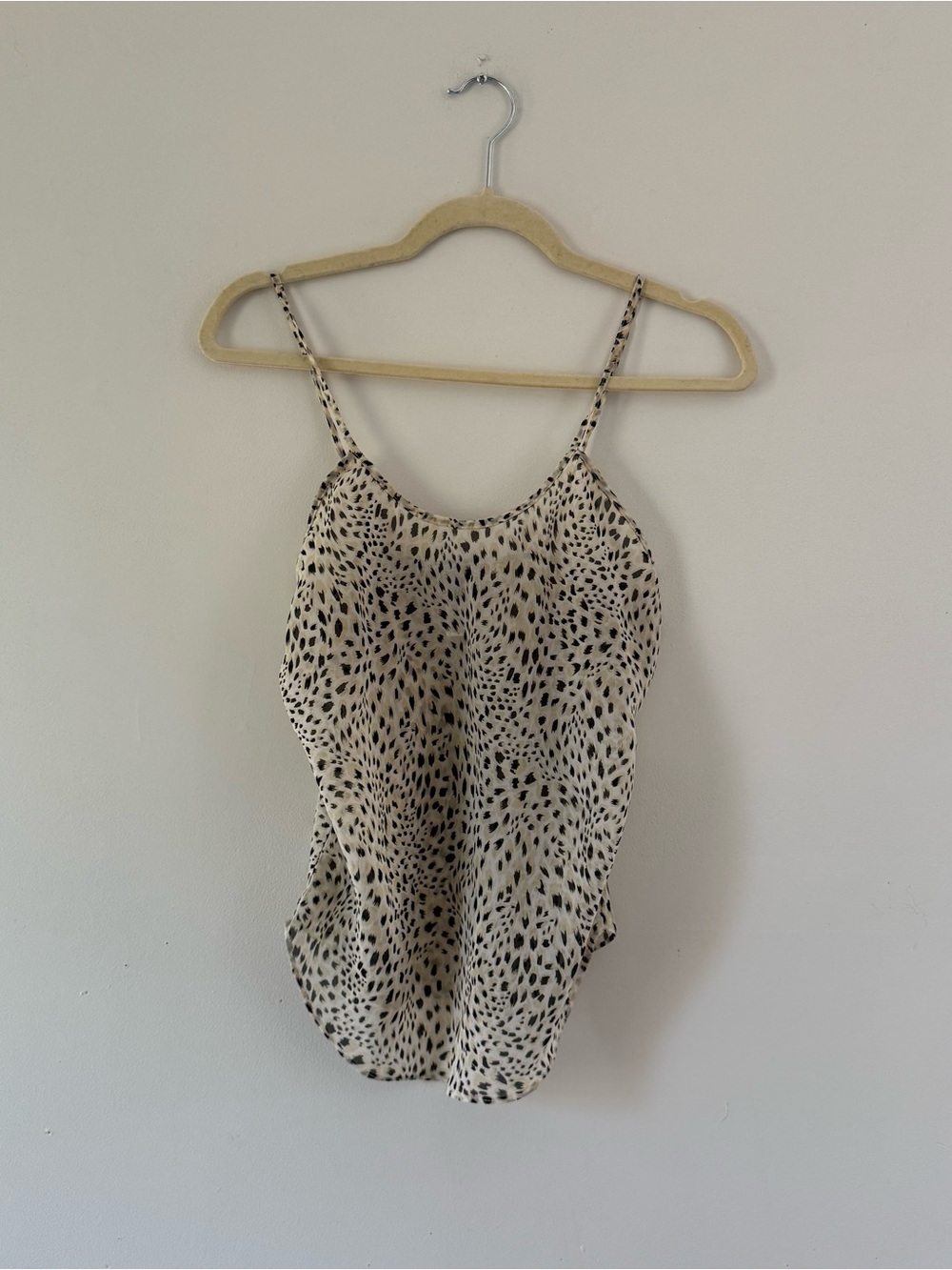 Y2K Forever Young Leopard Print Chiffon Cami Tank Animal Print Size Medium
